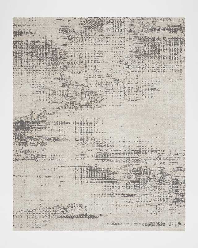 Rush Grey/Beige Power-Loomed Rug, 9' x 12'